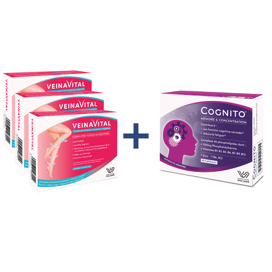 Pack Performance & Énergie 3 mois – Cognito + Veinavital