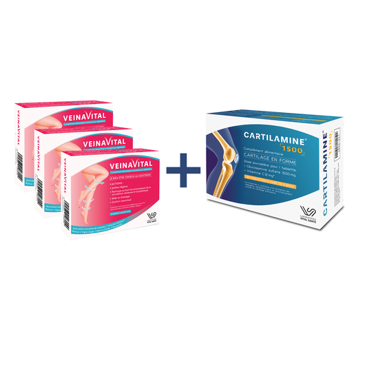 Pack Mobilité & Circulation – 3 mois – Cartilamine + Veinavital